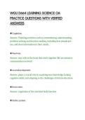 WGU D664 LEARNING SCIENCE OA&NewLine;PRACTICE QUESTIONS WITH VERIFIED&NewLine;ANSWERS