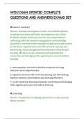 WGU D664 UPDATED COMPLETE&NewLine;QUESTIONS AND ANSWERS EXAMS SET