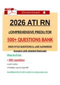 2023&ndash;2026 ATI PN Pediatric &ndash; 500&plus; Questions Bank&comma; Answers & Detailed Rationales 