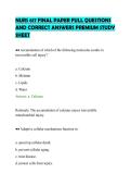 NURS 617 FINAL PAPER FULL QUESTIONS&NewLine;AND CORRECT ANSWERS PREMIUM STUDY&NewLine;SHEET