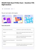 RDAEF2 State Board Written Exam &ndash; Questions With&NewLine;Right Solutions