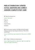 NURS 617 PHARM EXAM 1 UPDATED&NewLine;ACTUAL QUESTIONS AND CORRECT&NewLine;ANSWERS COMPLETE STUDY GUIDE