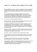 WGU C175 - BUSINESS INTELLIGENCE STUDY GUIDE