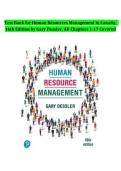 Test Bank for Human Resources Management in Canada 16th Edition by Gary Dessler&comma; Chapters 1&ndash;17