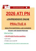 ATI PN Comprehensive Online Practice 2026 A &ndash; 150 Practice Questions & Detailed Rationales 