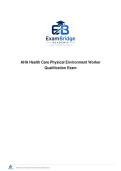 AHA Health Care Physical Environment Worker Qualification Exam