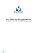 MECH &sol; SRMECH AHA Mechanic Evaluation and Certification for Health Care &lpar;MECH&rpar; Examination