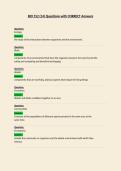 BIO 152  Questions with CORRECT Answers