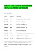 Maternity EXAM LATEST 120 QUESTIONS AND &NewLine;100- Verified ANSWERS JUST RELEASED 