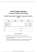 NUR 257&colon; Exam 3 Mock Examination - Aging & Chronic Illness