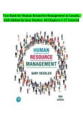 Test Bank for Human Resources Management 16th Edition by Gary Dessler Canadian Edition Chapters 1-17