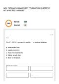 WGU C175 DATA MANAGEMENT FOUNDATIONS QUESTIONS WITH VERIFIED ANSWERS