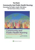 Community and Public Health Nursing&colon; Promoting the Public&rsquo;s Health &lpar;10th Edition by Cherie Rector & Mary Jo Stanley&rpar; &vert; Complete Test Bank with Solutions Chapters 1&ndash;30 &vert; Full Pack Exam Prep