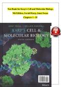 TEST BANK For Karp&rsquo;s Cell and Molecular Biology&comma; 9th Edition by Gerald Karp&comma; Janet Iwasa&comma; Verified Chapters 1 - 18&comma; Complete Newest Version&NewLine;