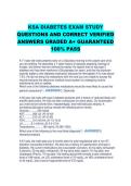 KSA DIABETES EXAM STUDY QUESTIONS AND CORRECT VERIFIED ANSWERS GRADED A&plus; GUARANTEED 100&percnt; PASS
