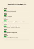 BIOD 102 Questions with CORRECT Answers