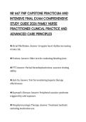 NR 667 FNP CAPSTONE PRACTICUM AND&NewLine;INTENSIVE FINAL EXAM COMPREHENSIVE&NewLine;STUDY GUIDE 2026 FAMILY NURSE&NewLine;PRACTITIONER CLINICAL PRACTICE AND&NewLine;ADVANCED CARE PRINCIPLES&NewLine;