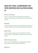 NR222 UNIT 8 FINAL COMPREHENSIVE TEST&NewLine;PAPER QUESTIONS AND SOLUTIONS GRADED&NewLine;A&plus;