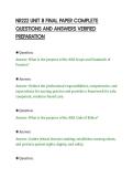 NR222 UNIT 8 FINAL PAPER COMPLETE&NewLine;QUESTIONS AND ANSWERS VERIFIED&NewLine;PREPARATION