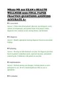 NR222 NR 222 EXAM 2 HEALTH&NewLine;WELLNESS 2026 FINAL PAPER&NewLine;PRACTICE QUESTIONS ANSWERS&NewLine;ACCURATE A&plus;