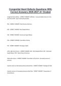 Congenital Heart Defects Questions With &NewLine;Correct Answers 2026-2027 A&plus; Graded 