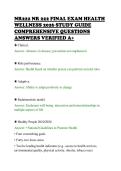 NR222 NR 222 FINAL EXAM HEALTH&NewLine;WELLNESS 2026 STUDY GUIDE&NewLine;COMPREHENSIVE QUESTIONS&NewLine;ANSWERS VERIFIED A&plus;
