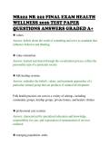 NR222 NR 222 FINAL EXAM HEALTH&NewLine;WELLNESS 2026 TEST PAPER&NewLine;QUESTIONS ANSWERS GRADED A