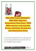 D664 Learners and Learning Science 2026&sol;2027 &ndash; 40&plus; OA Questions & Answers &vert; Piaget&comma; Erikson&comma; Neurodevelopment&comma; Neuroplasticity & Learning Science &ndash; Western Governors University &lpar;WGU&rpar;
