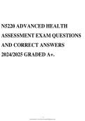 Nurs 5220 Advanced Health Assessment Exam Questions & Answers 2024-2025