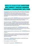 ABFM ITE EXAM STUDY QUESTIONS AND CORRECT VERIFIED ANSWERS GRADED A&plus; GUARANTEED 100&percnt; PASS