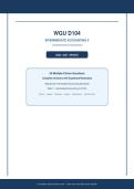 WGU D104&NewLine;INTERMEDIATE ACCOUNTING II&NewLine;Comprehensive Assessment&NewLine;2026 &sol; 2027 UPDATE