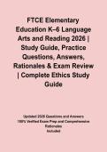 FTCE Elementary Education K&ndash;6 Language Arts and Reading 2026 &vert; Study Guide&comma; Practice Questions&comma; Answers&comma; Rationales & Exam Review