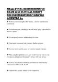 NR302 FINAL COMPREHENSIVE&NewLine;EXAM 2026 CLINICAL SCRIPT&NewLine;SOLVED QUESTIONS VERIFIED&NewLine;ANSWERS A&plus;
