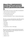 NR302 FINAL COMPREHENSIVE&NewLine;EXAM 2026 TEST BANK REVIEW&NewLine;COMPLETE QUESTIONS SOLUTIONS&NewLine;A&plus;&NewLine;