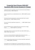 Congenital Heart Disease 2026-2027 &NewLine;Questions With Correct Answers A&plus; Graded 