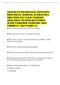NUR160 FUNDAMENTAL CONCEPTS&NewLine;PRACTICAL NURSING II PRACTICE&NewLine;SOLUTION SET &lpar;NEW VERSION&NewLine;2026&sol;2027&rpar; TESTED QUESTIONS&NewLine;WITH VERIFIED ANSWERS 100&percnt;&NewLine;CORRECT&period; TOP SCORE A&plus;