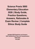 Science Praxis 5005 Elementary Education 2026 &vert; Study Guide&comma; Practice Questions&comma; Answers&comma; Rationales & Exam Review
