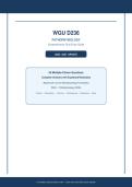WGU D236&NewLine;PATHOPHYSIOLOGY&NewLine;Comprehensive Final Exam Guide&NewLine;2026 &sol; 2027 UPDATE