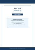 WGU D236&NewLine;PATHOPHYSIOLOGY&NewLine;Comprehensive Mastery Exam&NewLine;2026 &sol; 2027 UPDATE