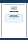 WGU D236&NewLine;PATHOPHYSIOLOGY&NewLine;Comprehensive Review&NewLine;2026 &sol; 2027 UPDATE