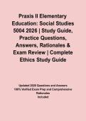 Praxis II Elementary Education&colon; Social Studies 5004 2026 &vert; Study Guide&comma; Practice Questions&comma; Answers&comma; Rationales & Exam Review