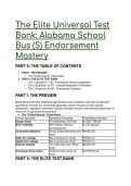 2026&sol;2027 S-Tier Elite Test Bank&colon;  Alabama CDL School Bus &lpar;S&rpar; Endorsement &vert; Q&A&comma; Rationales & Cheat Sheet