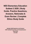 NES Elementary Education Subtest 2 2026 &vert; Study Guide&comma; Practice Questions&comma; Answers&comma; Rationales & Exam Review
