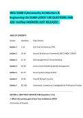 WGU D488 Cybersecurity Architecture & &NewLine;Engineering OA EXAM LATEST 100 QUESTIONS AND &NewLine;100- Verified ANSWERS JUST RELEASED &period; 