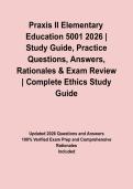 Praxis II Elementary Education 5001 2026 &vert; Study Guide&comma; Practice Questions&comma; Answers&comma; Rationales & Exam Review