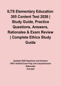 ILTS Elementary Education 305 Content Test 2026 &vert; Study Guide&comma; Practice Questions&comma; Answers&comma; Rationales & Exam Review