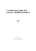 CTRI Exam Study Guide &vert; Practice Questions & Answers &vert; Certification Exam Prep