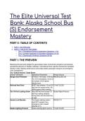 The Elite Alaska CDL School Bus &lpar;S&rpar; Endorsement Test Bank 2026&sol;2027 &vert; Grandmaster Questions&comma; Rationales & Axioms