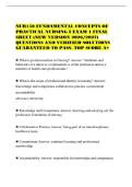 NUR150 FUNDAMENTAL CONCEPTS OF&NewLine;PRACTICAL NURSING I EXAM 1 FINAL&NewLine;SHEET &lpar;NEW VERSION 2026&sol;2027&rpar;&NewLine;QUESTIONS AND VERIFIED SOLUTIONS&NewLine;GUARANTEED TO PASS&period; TOP SCORE A&plus;