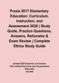 Praxis 5017 Elementary Education&colon; Curriculum&comma; Instruction&comma; and Assessment 2026 &vert; Study Guide&comma; Practice Questions&comma; Answers&comma; Rationales & Exam Review